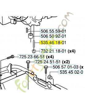 Goujon 535461801. Pièce de rechange Husqvarna