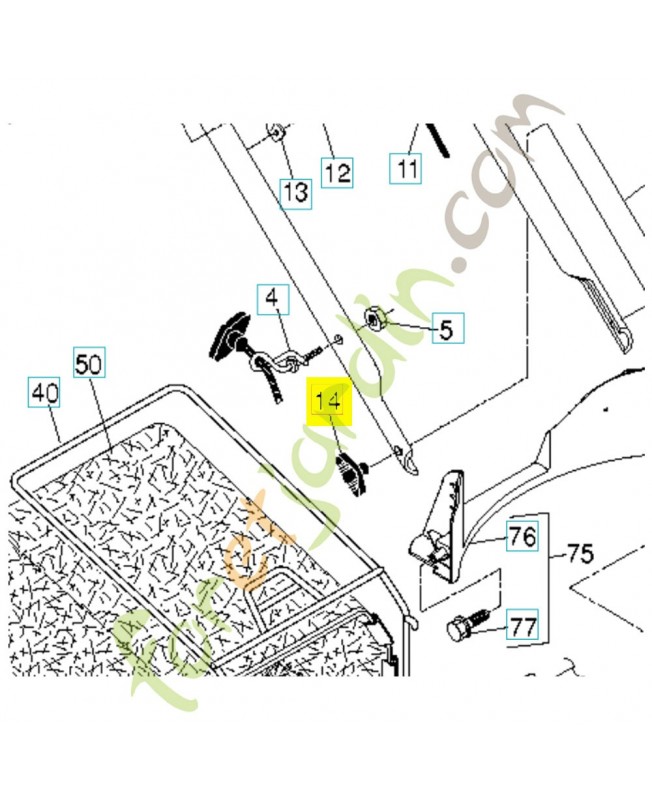 Bouton 532182398. Pièce de rechange Husqvarna