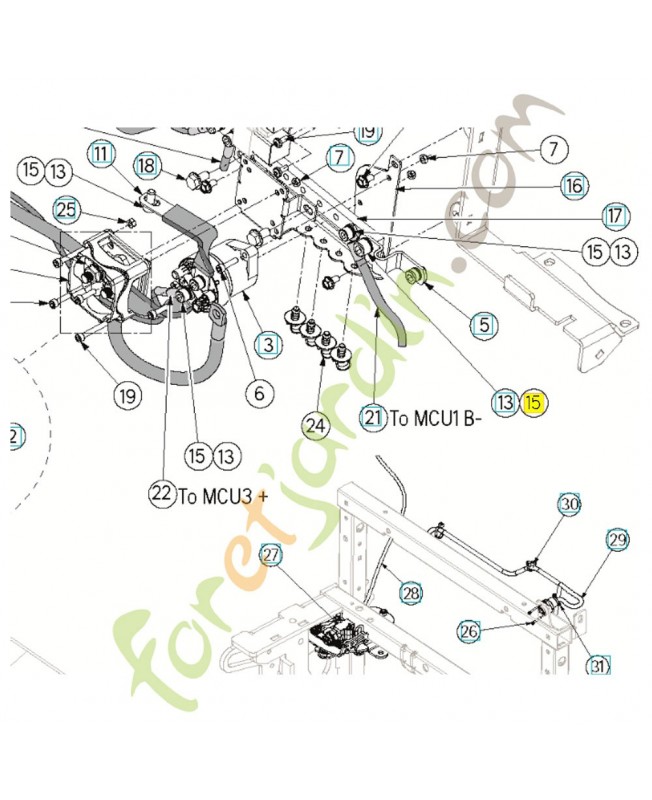 vis  M8X16 597887504. Pièce détachée Husqvarna
