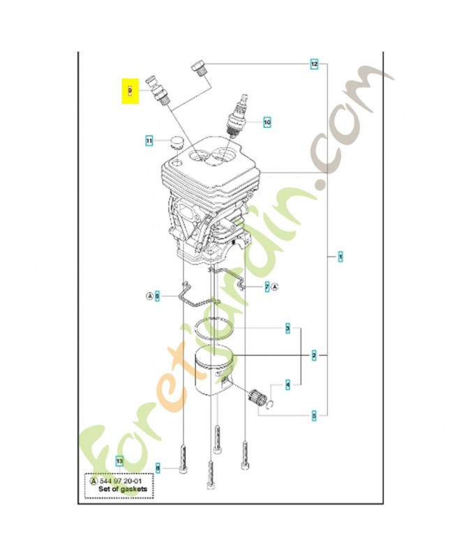 soupape de decompression 544870701- Pièce de détachée Husqvarna