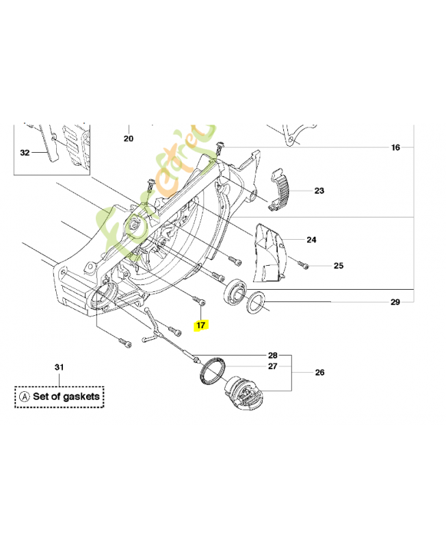 Vis 503200803. Pièce de rechange Husqvarna Vis 503200803. Pièce de rechange Husqvarna