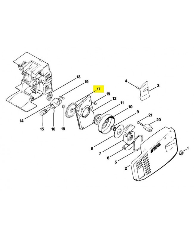 Pignon stihl ref. 1206-640-4700