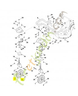 Roue 6392-700-0400. Pièce détachée Stihl / Vicking