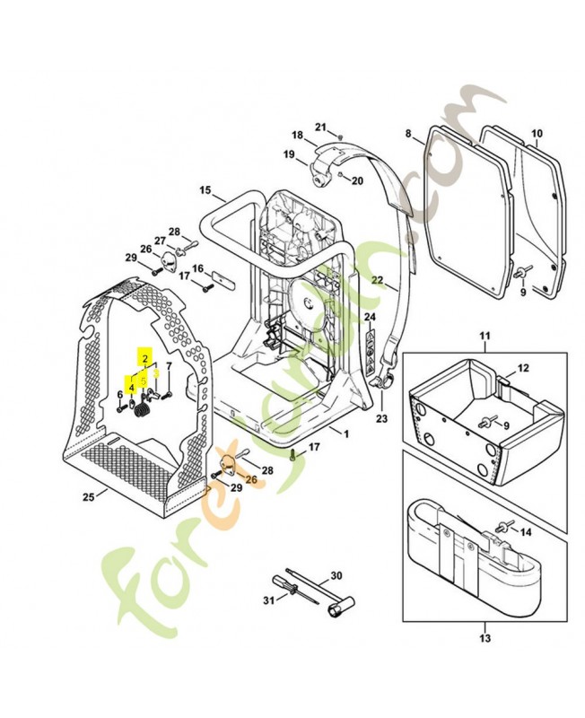 Jeu de ressorts 4203-760-9050. Pièce de rechange Sithl / Vicking