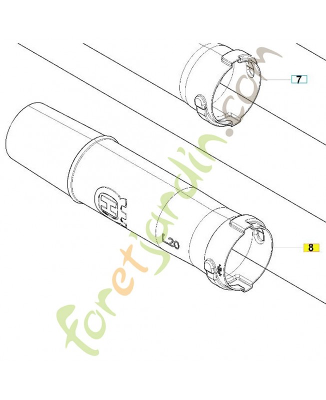 Tube 504064601. Pièce de rechange Husqvarna