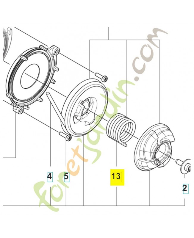 Ressort 582644902 et 582644901. Pièce détachée Husqvarna