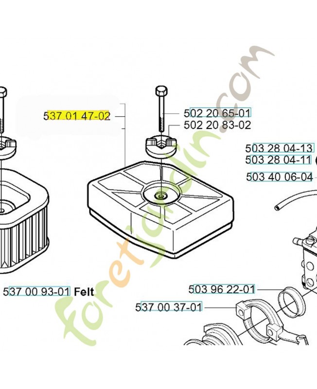 Filtre a air 537014702 - Pièce de détachée Husqvarna
