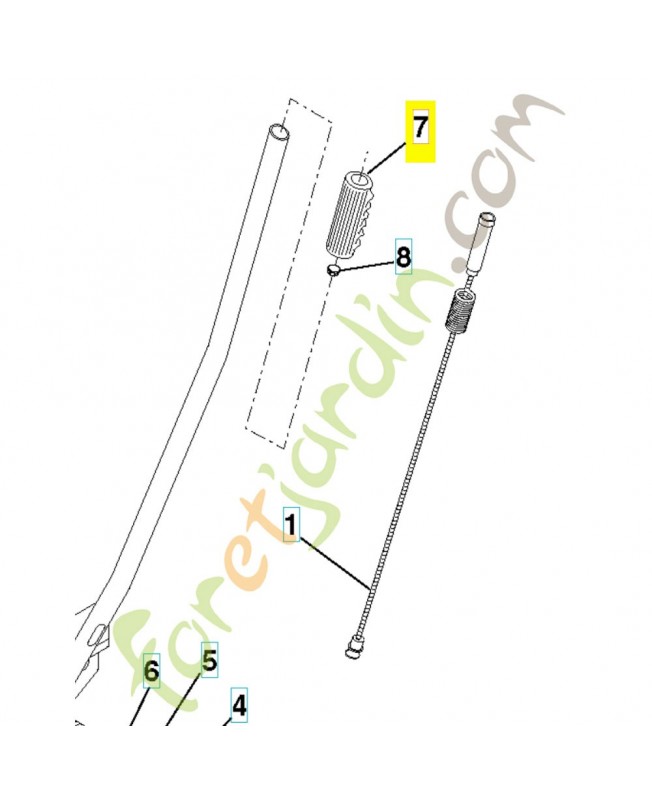 Embout de poignée 532125631. Pièce de rechange Husqvarna