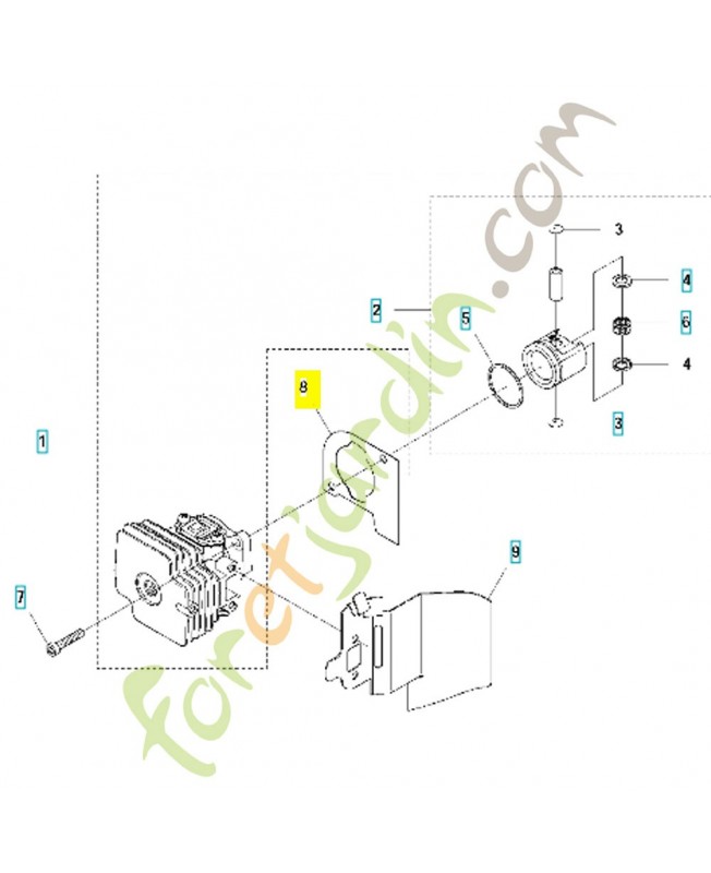 Joint 525522101. Pièce de rechange Husqvarna