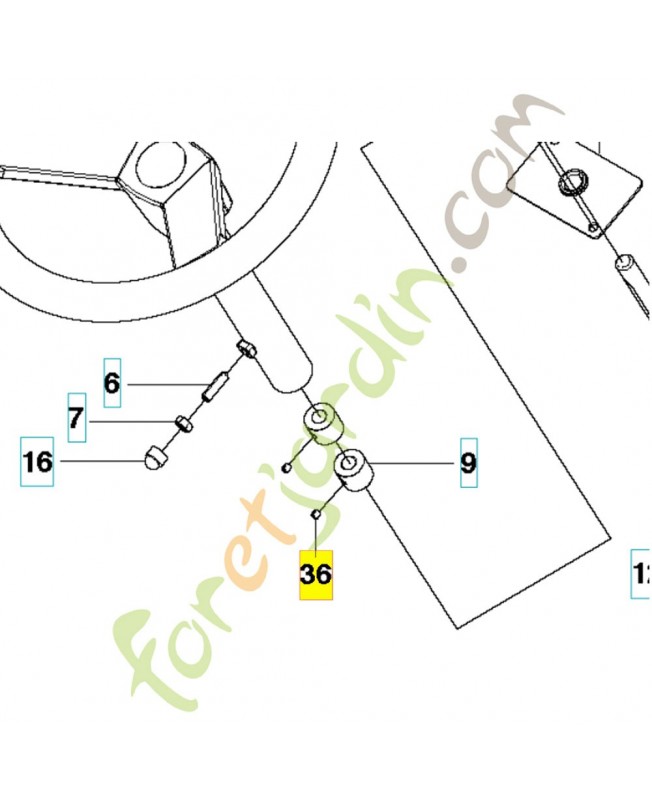 Vis 728844305 . Pièce de rechange Husqvarna