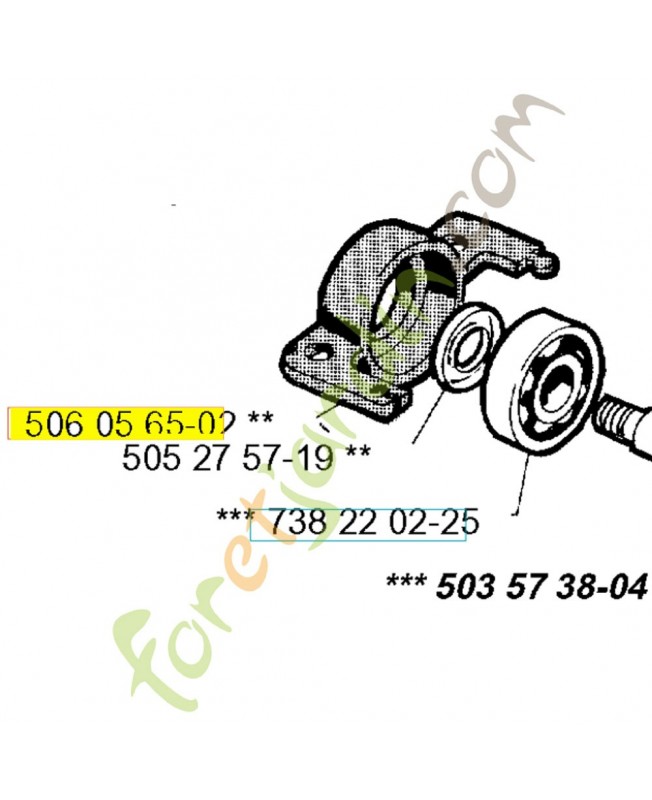 joint husqvarna 506056502. Pièce de rechange Husqvarna référence 506056502