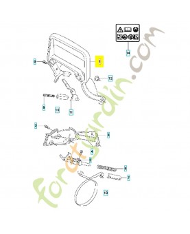 Protège main 576255901. Pièce de rechange Husqvarna