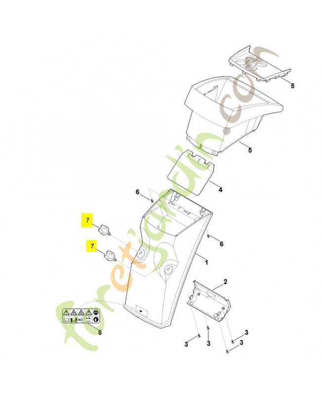 Vis de fermeture 6007-700-2300. Pièce de rechange Sithl / Vicking