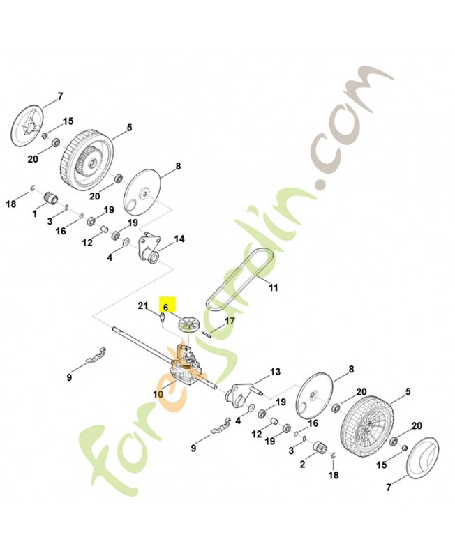 Poulie a gorge 6360-704-1000. Pièce de rechange Sithl / Vicking