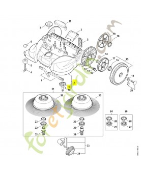 Chassis kg 770 4860-730-6204. Pièce détachée Stihl / Vicking