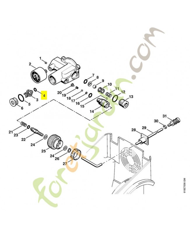 Anneau de joint 6,5x3 9645-948-7471. Pièce de rechange Sithl / Vicking
