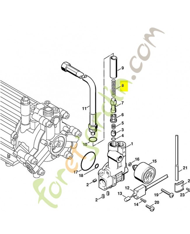 Ressort 4712-518-0210. Pièce détachée Stihl / Vicking