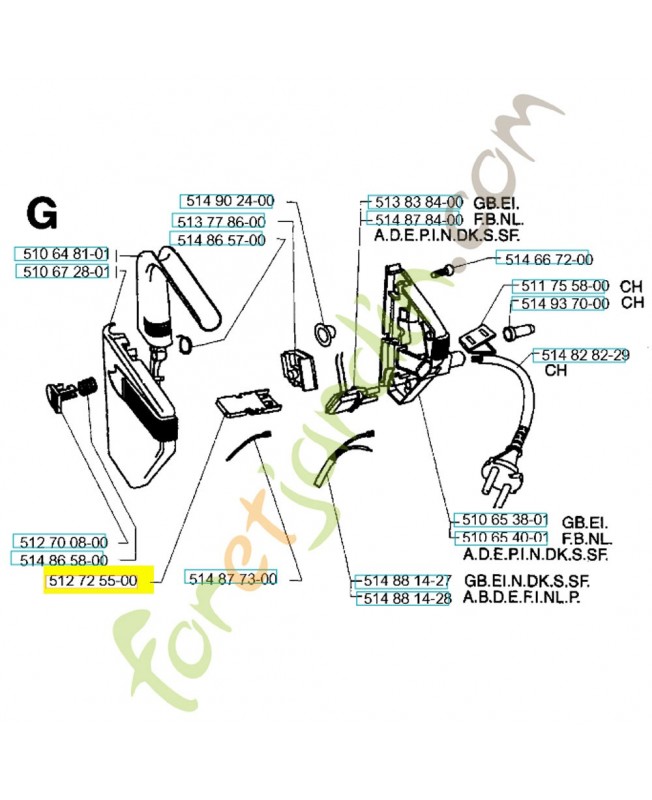 frein 512725500- Pièce de détachée Husqvarna