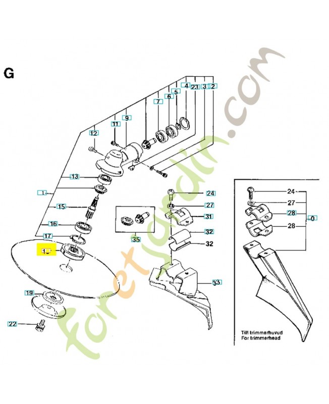 Entraineur 501367415. Pièce de rechange Husqvarna