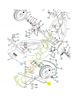 Couteau 19"/48cm 502968901. Pièce détachée Husqvarna