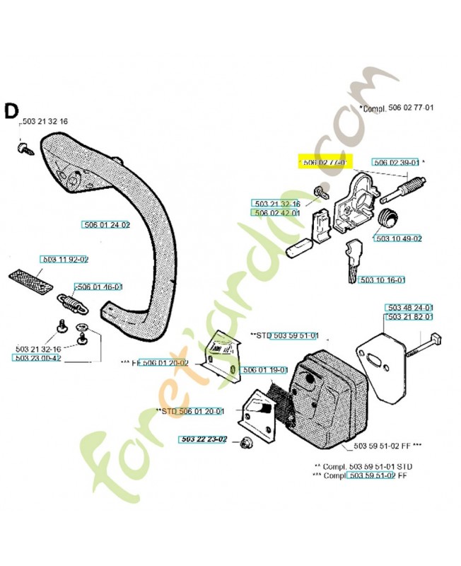 Pompe a huile 506027701. Pièce de rechange Husqvarna