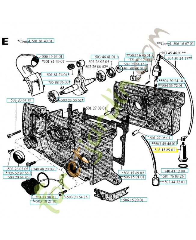 Réservoir 506158901. Pièce de rechange Husqvarna