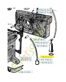Anneau en o 740431200. Pièce de rechange Husqvarna