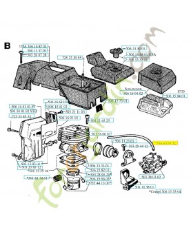 Tuyau 503400602. Pièce de rechange Husqvarna référence  50340