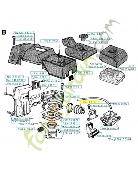 Tubulure d'admission 506132301. Pièce de rechange Husqvarna