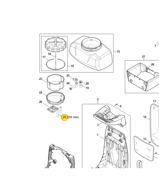 Tuyau plastique 10x2x1070 4170-121-1601