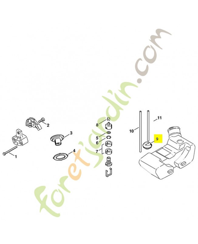 Douille 4133-353-9201. Pièce de rechange Sithl / Vicking