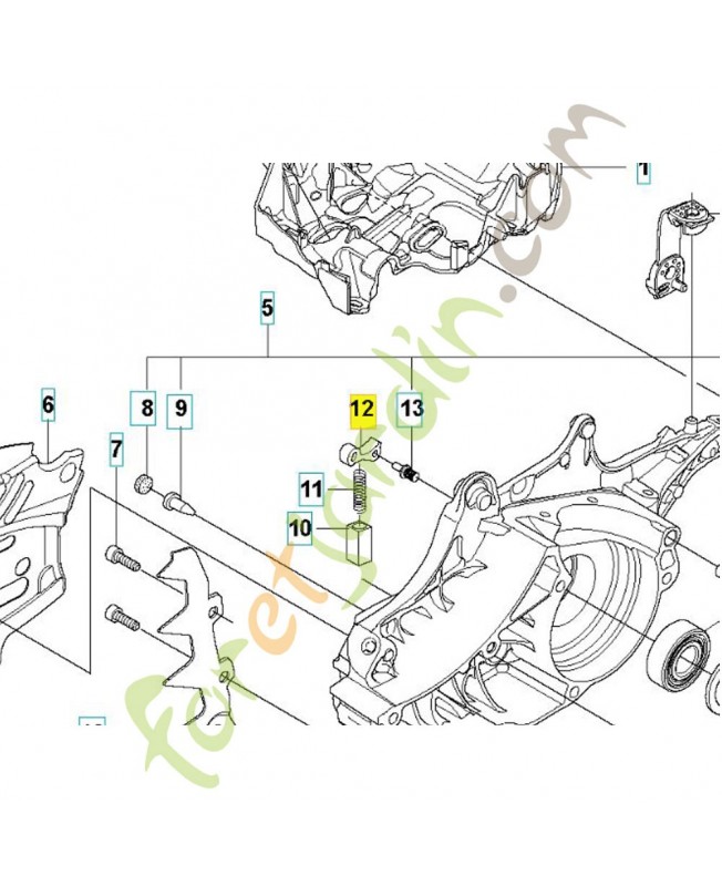 Loquet 505201201. Pièce de rechange Husqvarna