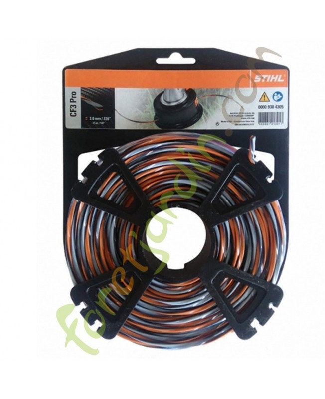 Fil nylon pour débroussailleuse  3 mm x 43 m STIHL pour débroussailleuse  thermiques 0000-930-4305 
