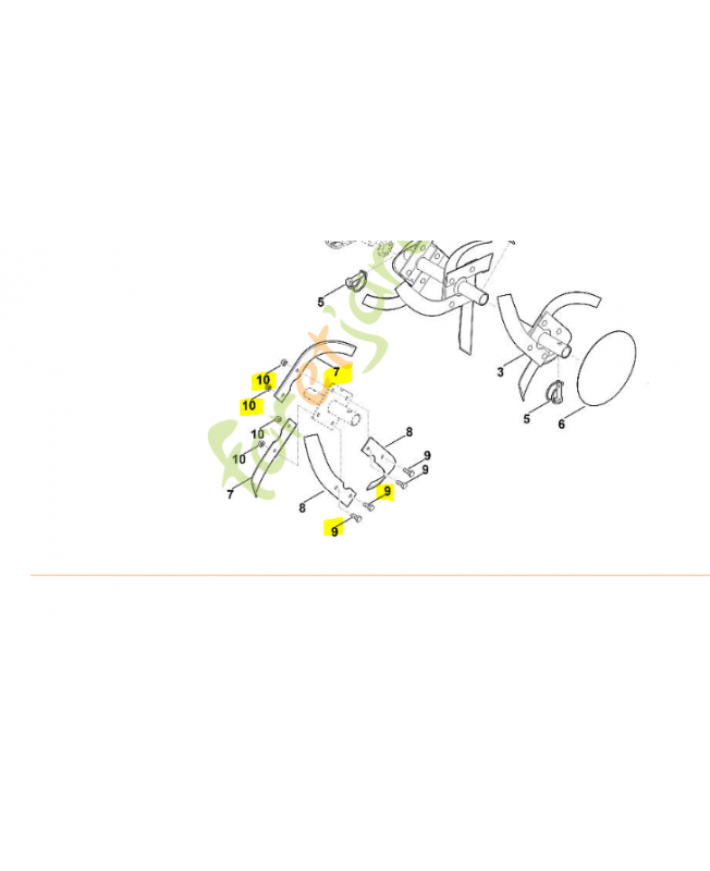 Couteau complet droit 6242-710-3105 stihl