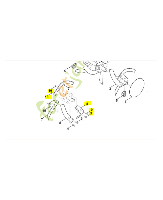 Couteau complet gauche référence 6242-710-3100