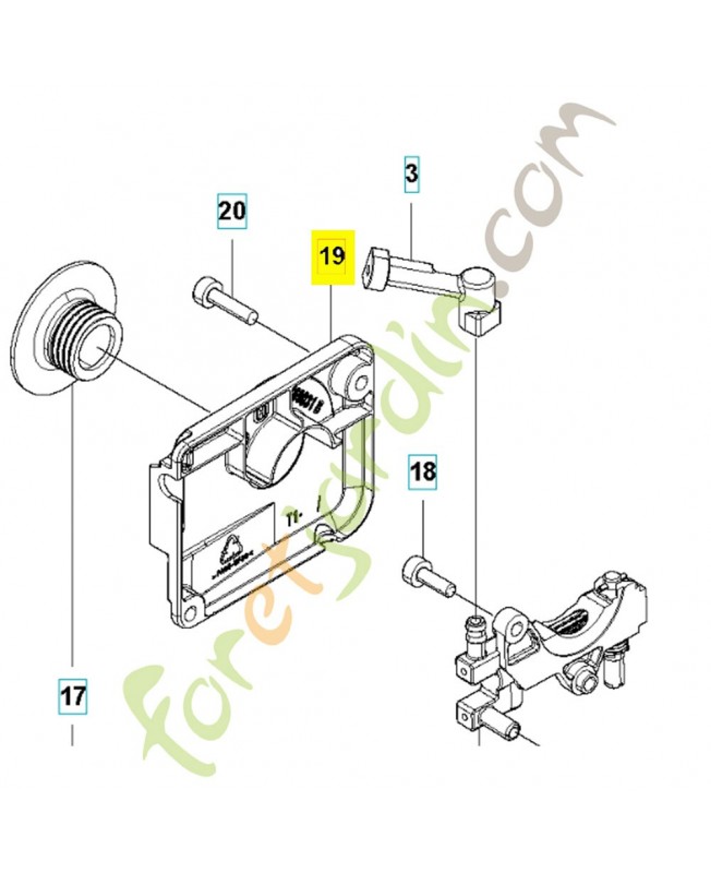 couvercle de pompe 576983101. Pièce de rechange Husqvarna couvercle de pompe 576983101. Pièce de rechange Husqvarna