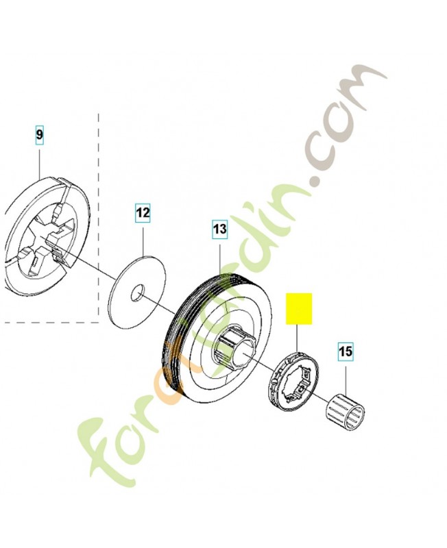Pignon 514239401. Pièce de rechange Husqvarna Pignon 514239401. Pièce de rechange Husqvarna