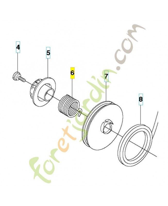 Ressort de rappel 522645301. Pièce de rechange Husqvarna