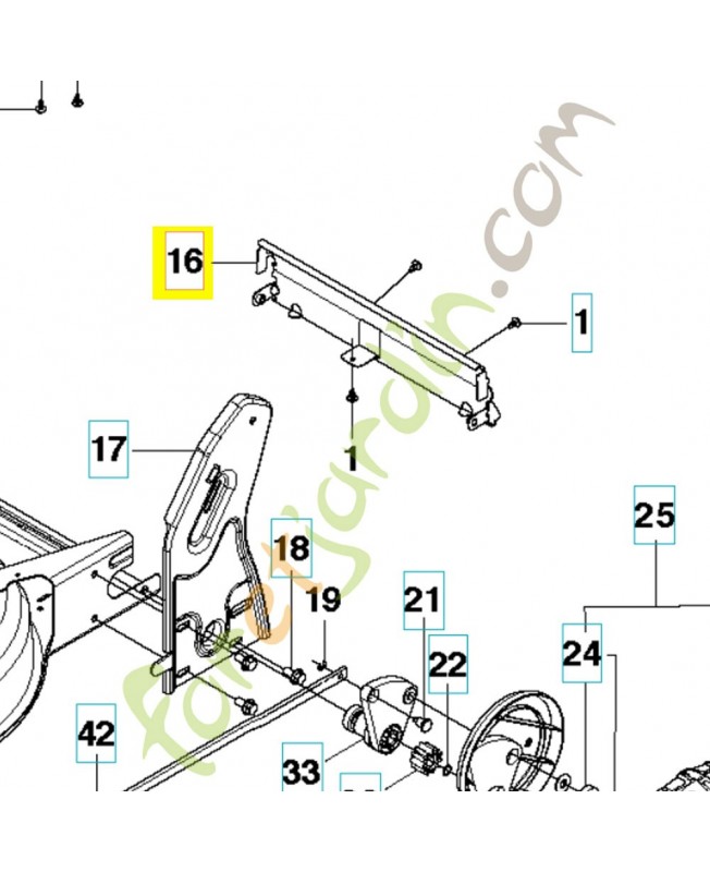 Plaque de protection 504641501. Pièce de rechange Husqvarna
