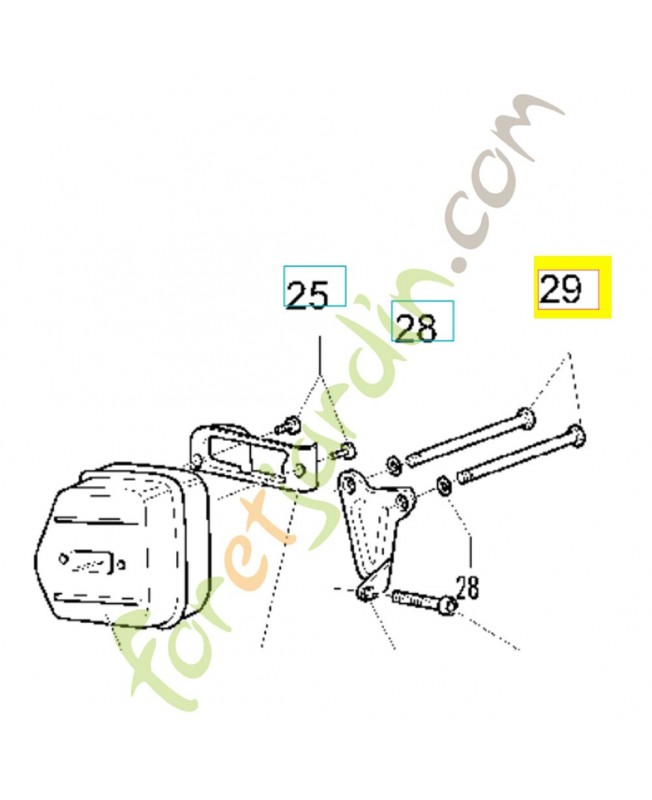 Vis m5x70 538227567. Pièce de rechange Husqvarna