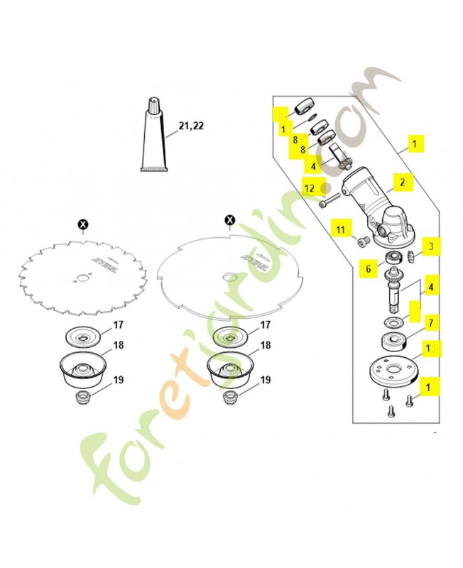 Réducteur 4148-640-0108. Pièce détachée Stihl / Vicking