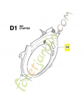 Déflecteur d'air 544081501. Pièce de rechange Husqvarna référence 544081501
