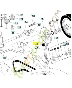 Protège relevage de roue 532185994. Pièce de rechange Husqvarna