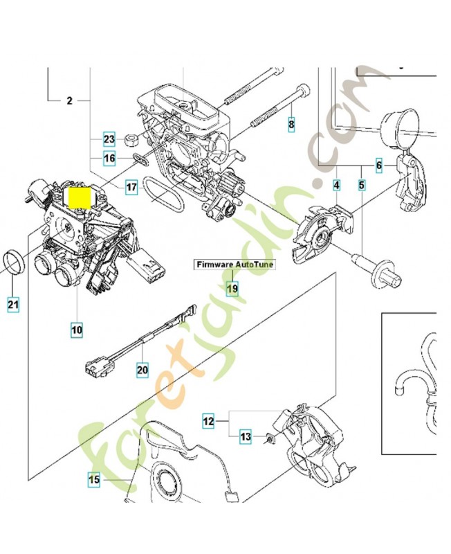 Carburateur kit 60cc 501463307. Pièce détachée Husqvarna