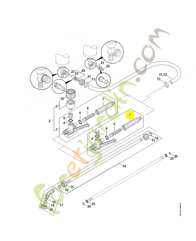 Tube 4247-502-3802. Pièce de rechange Sithl / Vicking