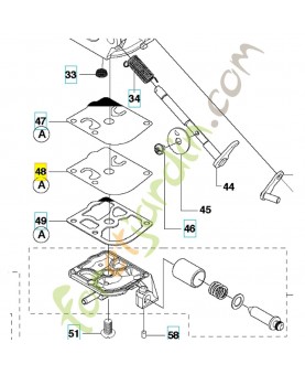 Membrane 537403301. Pièce de rechange Husqvarna