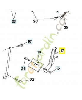 Levier 532421749. Pièce de rechange Husqvarna