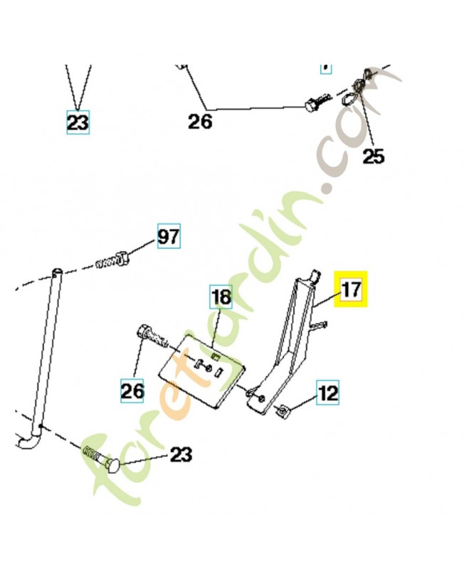 Levier 532421749. Pièce de rechange Husqvarna Levier 532421749. Pièce de rechange Husqvarna