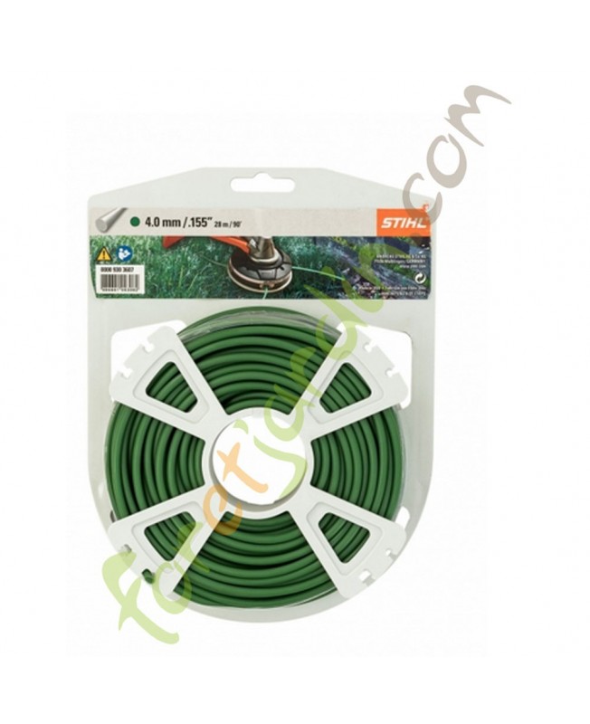 Fil nylon pour débroussailleuse 4 mm x 27 m STIHL 0000-930-3607