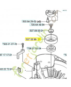 Cloche d embrayage 537039601. Pièce de rechange Husqvarna